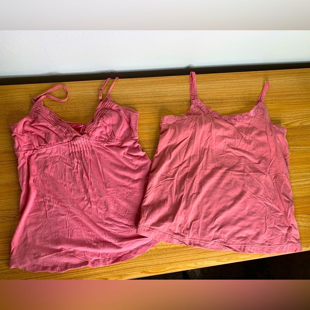 Pink Liz Lange Maternity Tank Tops